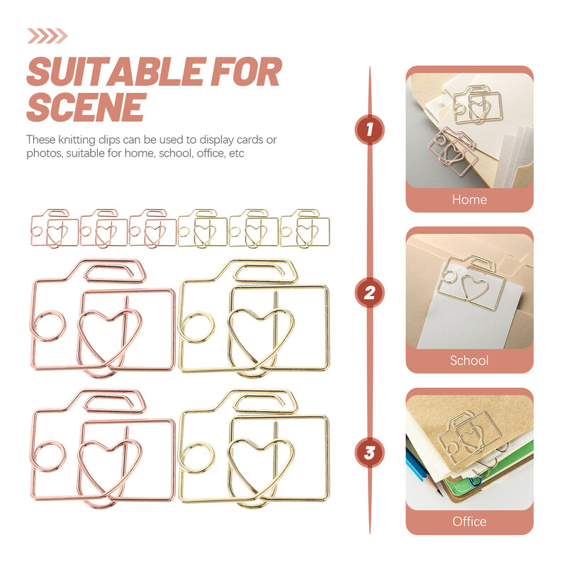 20 komada Metalne stezaljke za papir Spajalice za papir Uredski obrt Unikatni alat za izradu turpija Željezna žica Legura za galvanizaciju