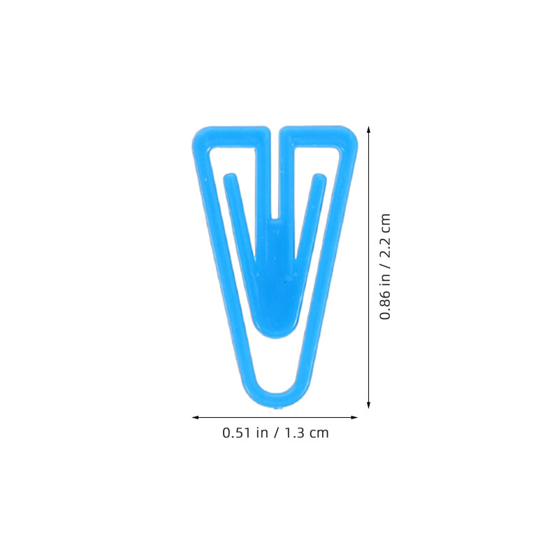 100 kom. Trokutaste spajalice za papir Male kopče Uredski materijal Male višenamjenske spajalice za papir Stolni praktični plastični dodaci