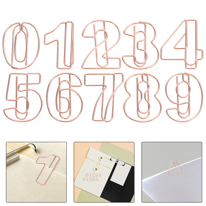 30 buc. Agrafe metalice pentru hârtie Agrafe convenabile pentru hârtie Agrafe pentru hârtie pentru documente Agrafe pentru hârtie în formă de număr