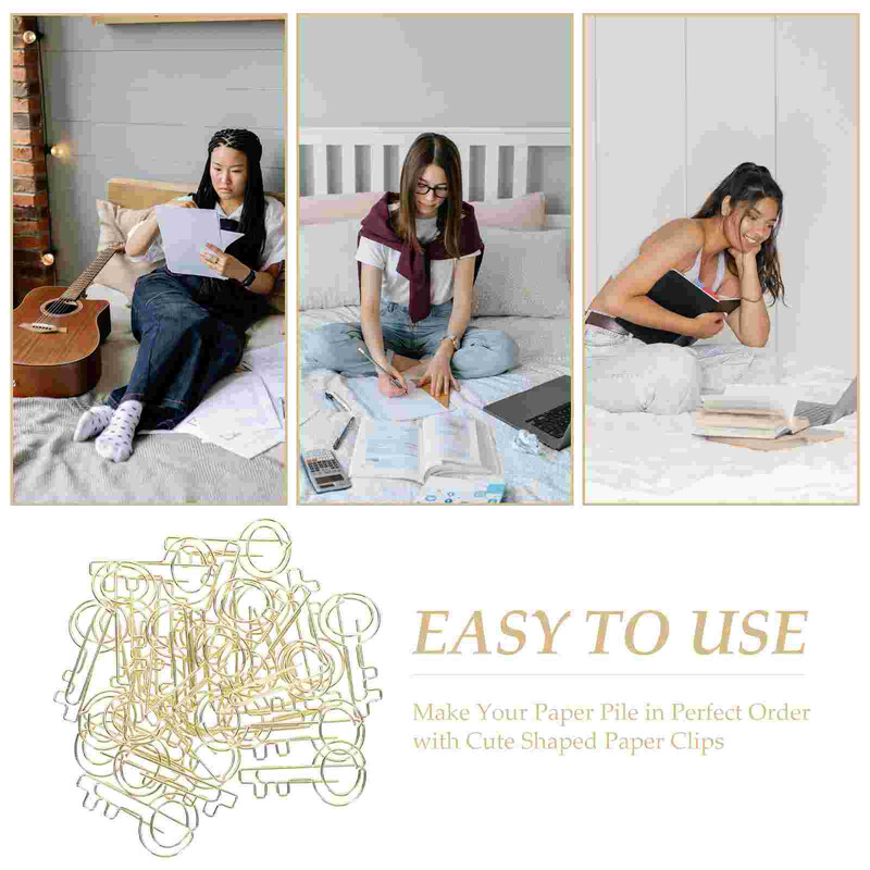 30 vnt. Raktų sąvaržėlės segtukas Dekoratyvinės sąvaržėlės sąvaržėlės Žymelė Dokumentas Metaliniai maži biuro reikmenys