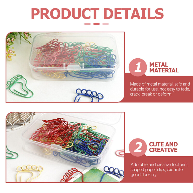 30 buc. Agrafe Piciorușe Mici Note mari Documente Semne de carte în formă de amprentă Copii Rechizite pentru decorare petreceri Copii