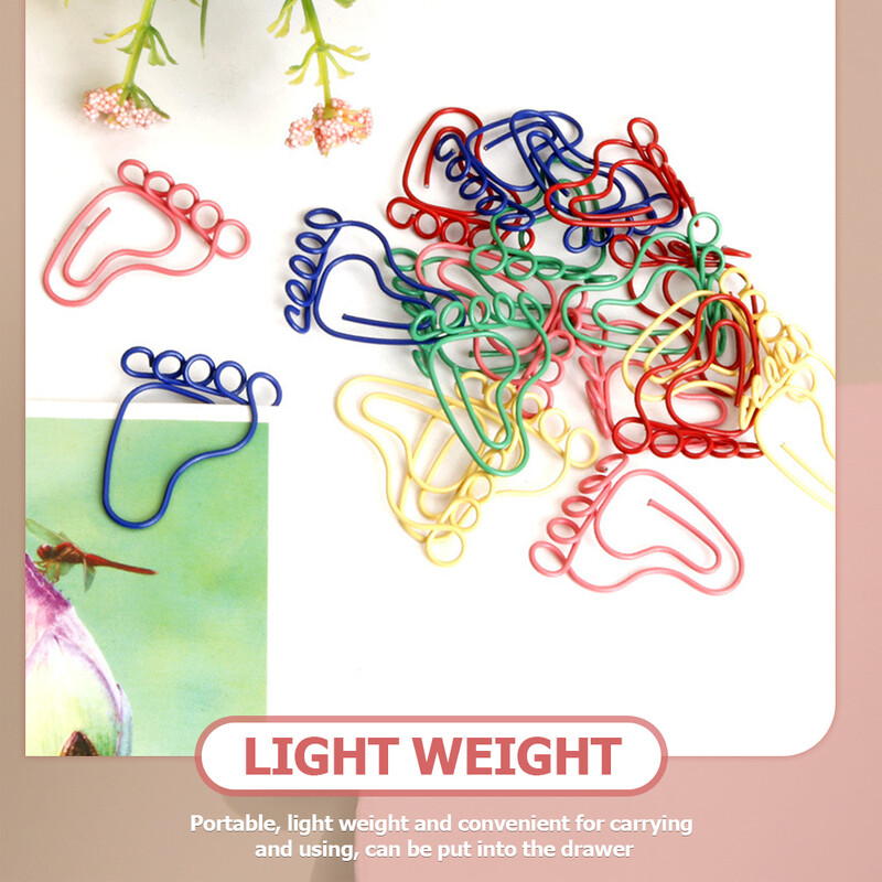 30 buc. Agrafe Piciorușe Mici Note mari Documente Semne de carte în formă de amprentă Copii Rechizite pentru decorare petreceri Copii