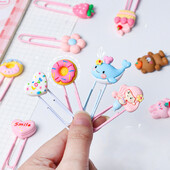 Kawaii smagios formos sąvaržėlė Kūrybinis animacinis segtukas Mokymosi įrišimas Biuro reikmenys Studentų žymė