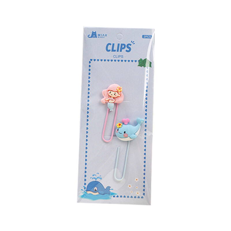 Kawaii Забавна форма Скрепка за хартия Творческа карикатура Скрепка за хартия Учене Подвързване Офис консумативи Отметка за ученик