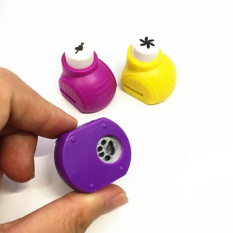 1vnt Mini Scrapbook Punches Rankų darbo pjaustyklės Kortelių Craft Calico Spausdinimas „Pasidaryk pats“ su gėlių popieriumi, rankdarbių perforavimo skylių perforatoriaus forma