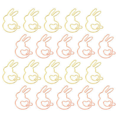 Mielos sąvaržėlės Triušio formos 20vnt Metaliniai popieriaus gnybtukai Žymelių segtukai Failas Dokumentų spaustukai Paveikslėliai Nuotraukų spaustukai Pradžia