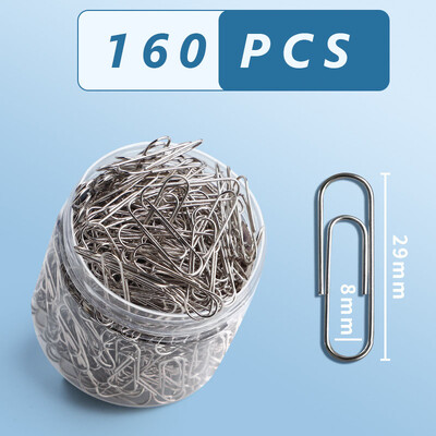 160 buc agrafe argintiu rechizite de birou agrafă fișier mare marcaj agrafă organizator papetărie oțel inoxidabil