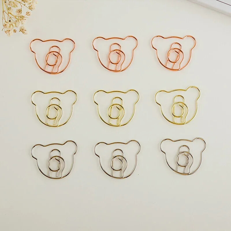 10 tk Kawaii karu kirjaklambrid armsad minijärjehoidjad piletid fotoköiteklambrid failiklambrid lapiklambrid kontoriköitmistarbed