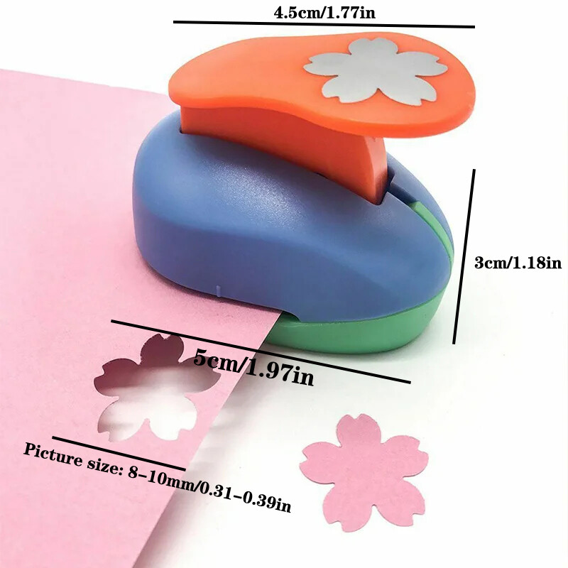 Flower Furador 5*3*4.5cm DIY Hârtie tăiată Eva Foam Maker Perforator Scrapbooking Economie de muncă pentru Copii Hole Punch Embosing 8mm Small