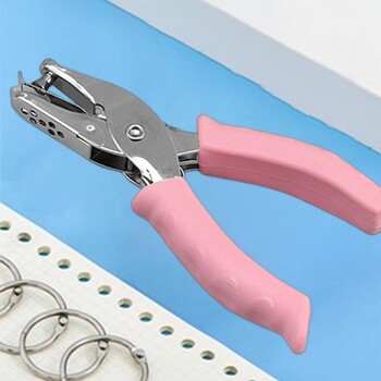 1 Hole Puncher Heavy Duty 1 Hole Punch Tool Paper Puncher Φορητό χειροκίνητο εργαλείο λευκώματος με εργονομική μαλακή λαβή για