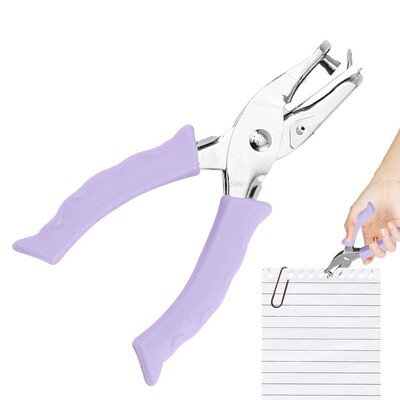 1 skylių perforatorius, didelio našumo, 1 skylės perforavimo įrankis, nešiojamas rankinis iškarpų albumo įrankis su ergonomiška minkšta rankena