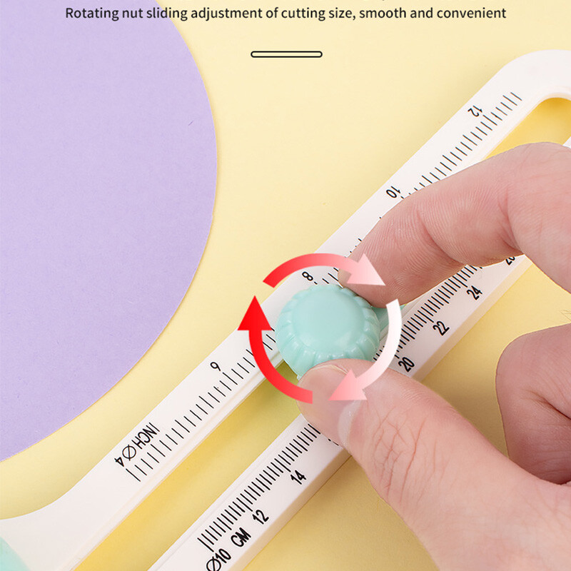Ringikujuline paberilõikur Väljalõigete albumikaardid Ringikujuline lõikur DIY ümmargune lõikenuga 360 pöörlev ringikujuline lõikur