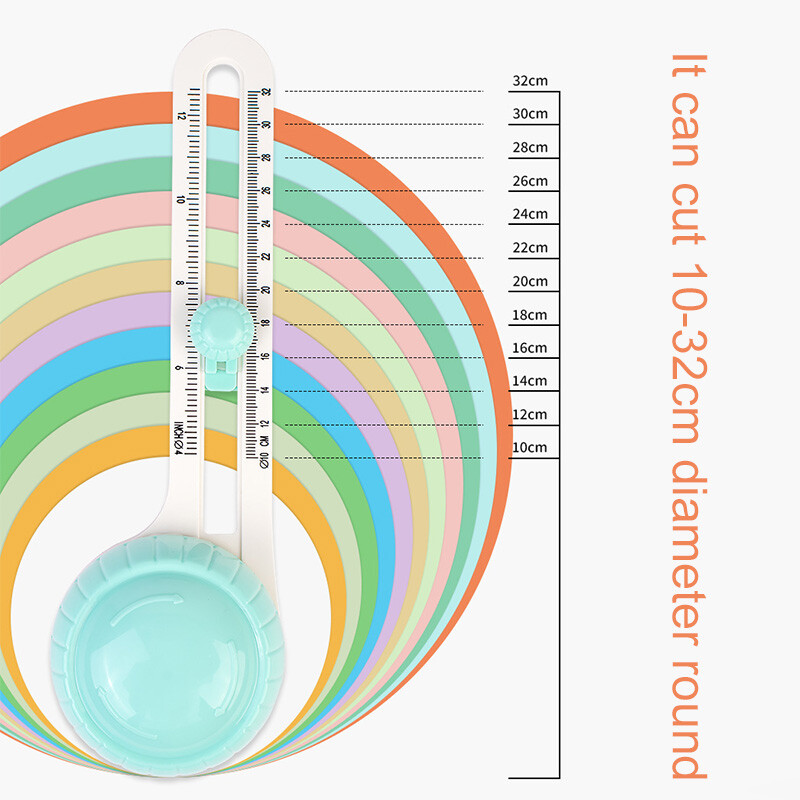 Ringikujuline paberilõikur Väljalõigete albumikaardid Ringikujuline lõikur DIY ümmargune lõikenuga 360 pöörlev ringikujuline lõikur
