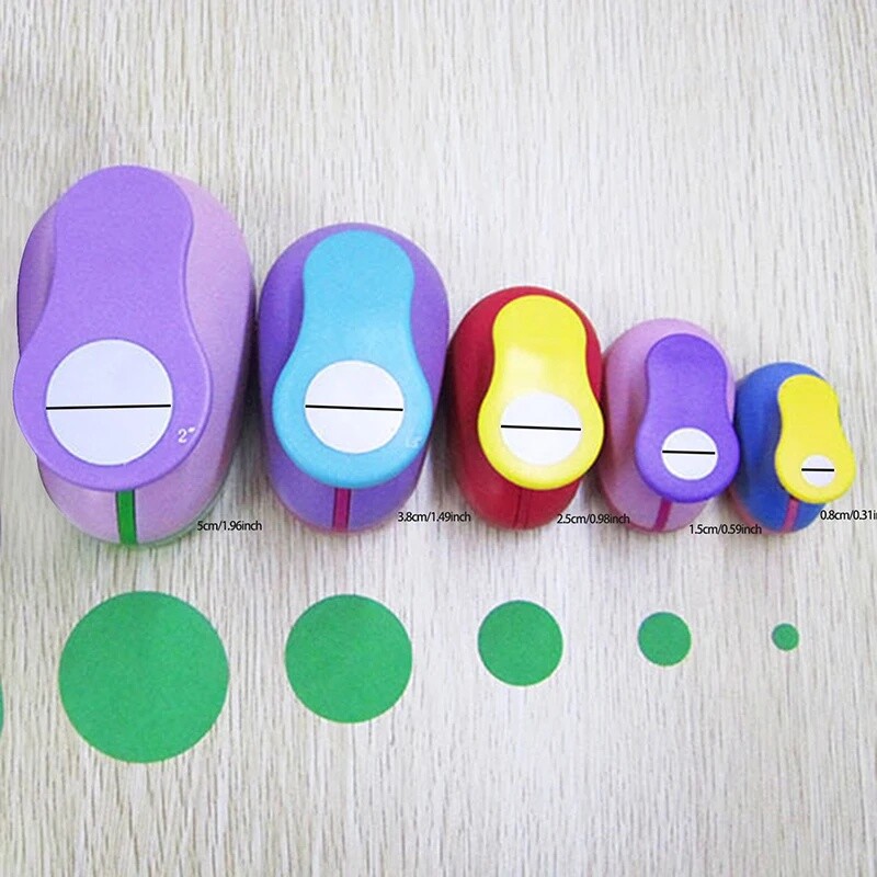 8/16/25mm Perforatoare cerc de culoare aleatorie Perforatoare de gofrare DIY Mașină pentru albume de albume de tăiere a hârtiei Poanson de tăiere rotunjită