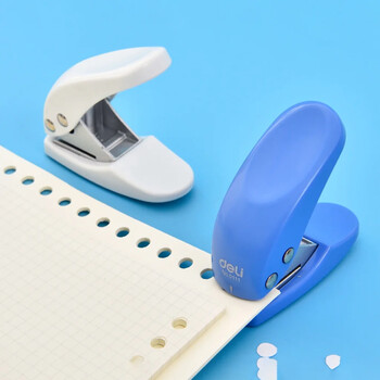 DELI Mini Paper Punch Portable Size 1 Hole Punch Machine 6mm 10 Sheets Σχολικά είδη