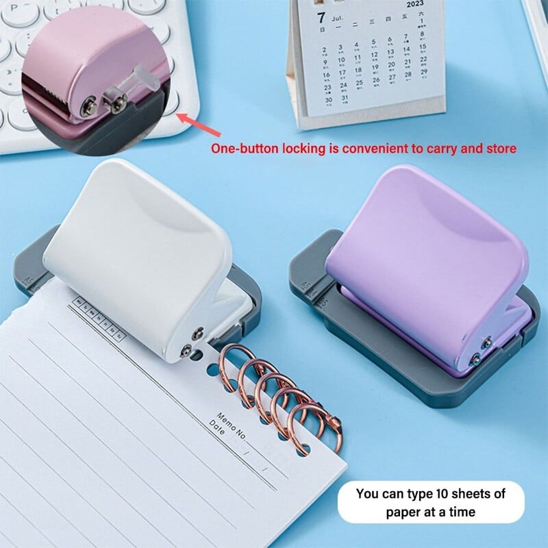 6 skylių 6 skylių popieriaus perforatorius, skirtas A4 A5 B5 popieriniam nešiojamajam kompiuteriui Scrapbooking Įrišimas Apvalus skylių perforatorius Darbą taupantis vadovas