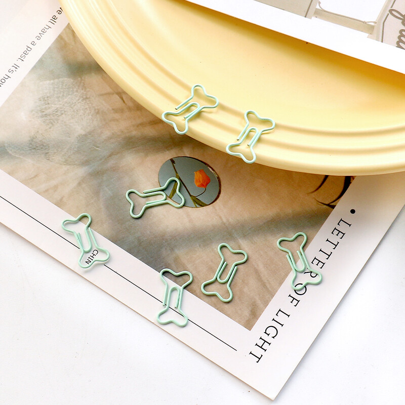 50 vnt / maišelis mini kaulinis popieriaus segtukas Žymeklis segtuvas Biuro priedai popieriaus segtukai Patchwork Clip H0481