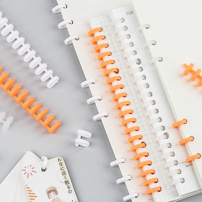 Uued 30 auguga lahtiste lehtedega plastikust köitmisrõngas vedruspiraalrõngad 30 auguga A4 A5 A6 paberist märkmiku kirjatarbed kontoritarbed