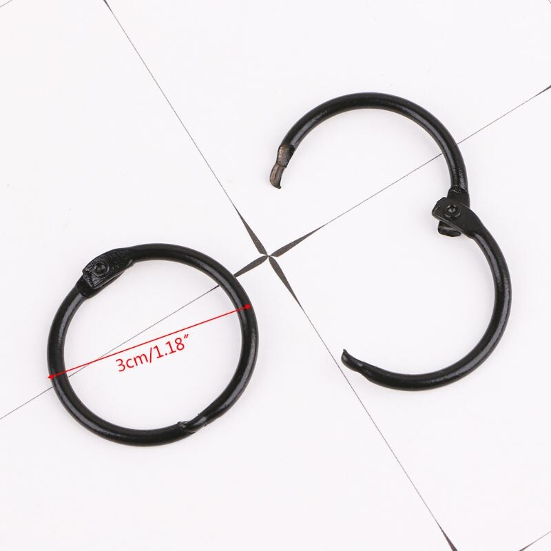 10 buc Inel de liant cu frunze libere din metal, frunze nedeformate durabile, organizarea rechizitelor de birou pentru școală.