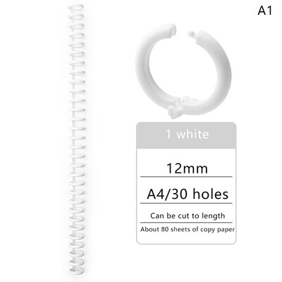 30 auku 12 mm 30 auguga lahtiste lehtedega plastikust sidumisrõngas vedruspiraalrõngad lapsele A4 paberist märkmiku kirjatarbed kontoritarbed