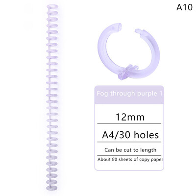 30 auku 12 mm 30 auguga lahtiste lehtedega plastikust sidumisrõngas vedruspiraalrõngad lapsele A4 paberist märkmiku kirjatarbed kontoritarbed