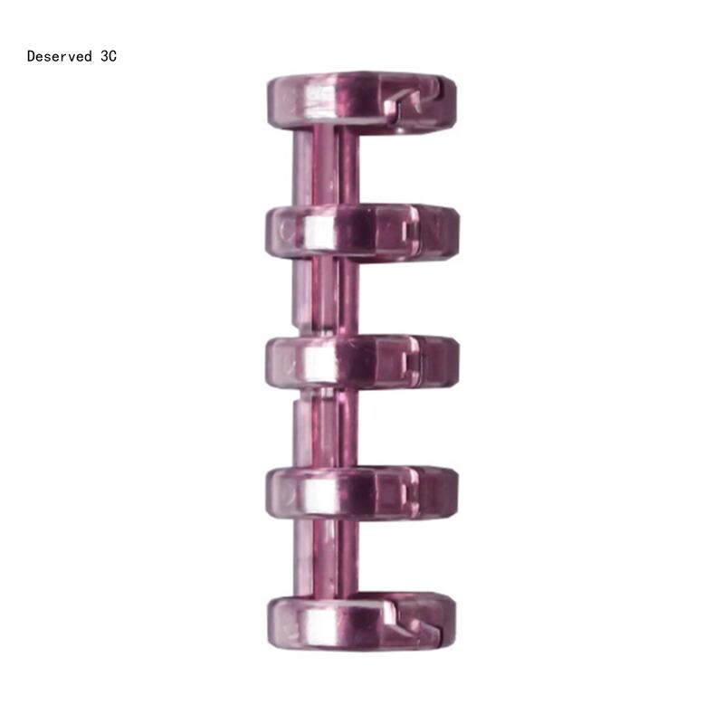 Пластмасови гребени за подвързване Разхлабени подвързии с 5 дупки Шипове за подвързване с пръстен Пластмасова щипка Бележник Фотоучилище Домашни консумативи