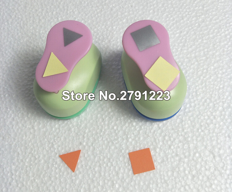 Kvadratinis trikampis geometrijos rankdarbių skylučių rinkinys vaikams, rankinis „pasidaryk pats“ skylių štampavimo iškarpų knyga „pasidaryk pats“ popieriaus pjaustytuvas