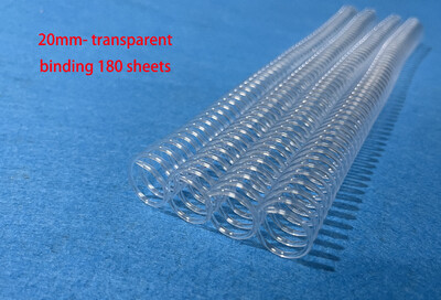 8 tk läbimõõduga 20 mm plastikust spiraalköitmisspiraal lahtise lehe 46 avaga 4:1 ühepoolne vedru A4 sülearvuti köitjatele