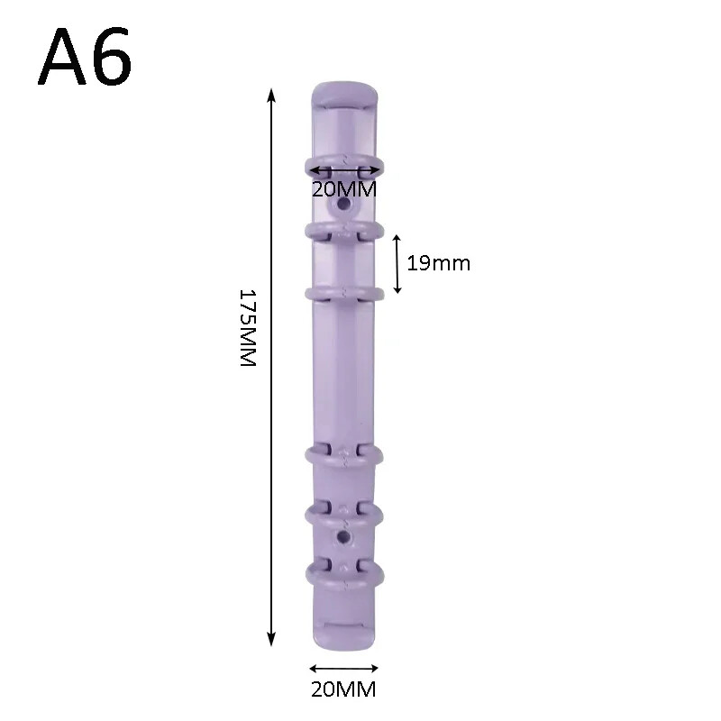 A6 Loose Leaf Binder Notebook, kopča za uvez sa 6 rupa, uredski pribor, hardver, pribor za papir, DIY jeftini metalni prsten