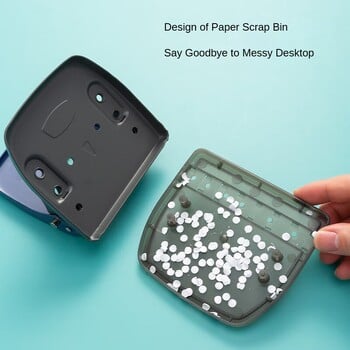 M&G Medium 20 Page Puncher Portable Double Hole Puncher Διάμετρος 5,5mm/ Απόσταση οπής 80mm (με χάρακα) Μπλε Μονό Πακέτο