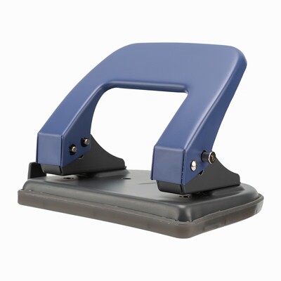 Perforator M&G Mediu 20 pagini Perforator portabil cu două orificii Diametru 5,5 mm/ Distanța orificiilor 80 mm (cu riglă) Albastru Pachet unic