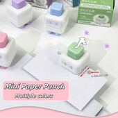 Перфоратор за хартия с един отвор Малък мини перфоратор за подвързващо вещество Творчески Направи си сам Ръчен кръгъл нож Преносим канцеларски консумативи за подвързване