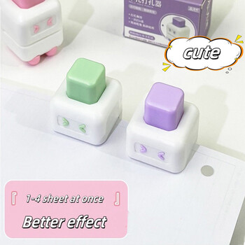 Χαρτί μονής τρύπας Μικρό Mini Binder Punch Creative DIY Εγχειρίδιο Circle Cutter Φορητό βιβλιοδεσία