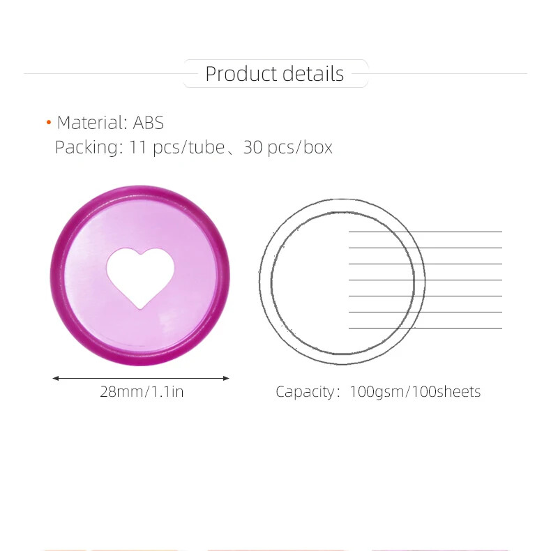 Fromthenon läbipaistvad köitmiskettad Dicbound Planneri südamekujulisele seeneaugule köiterõngad kontoriköitmistarbed