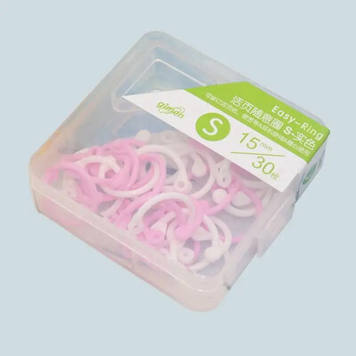 1 кутия Творчески пластмасов многофункционален кръгъл пръстен Офис консумативи за подвързване Албуми Цветни подвързии за книги на свободни листа Обръчи