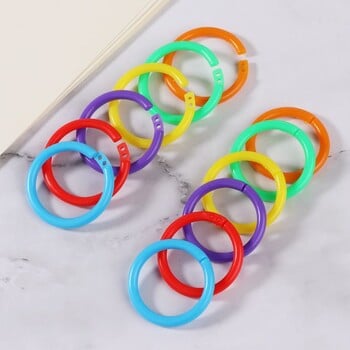 20x Creative Plastic Circle Multi-functional Loose Leaf Ring Ring Binder Hoop for DIY Photo Album Book Office