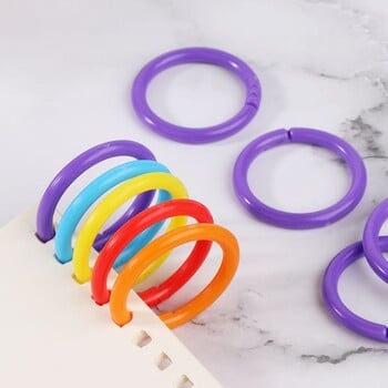 20x Creative Plastic Circle Multi-functional Loose Leaf Ring Ring Binder Hoop for DIY Photo Album Book Office