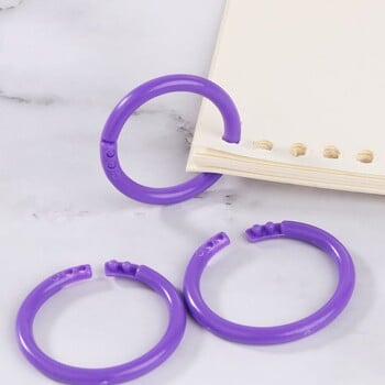 20x Creative Plastic Circle Multi-functional Loose Leaf Ring Ring Binder Hoop for DIY Photo Album Book Office