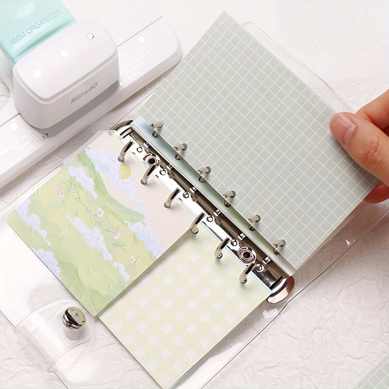 Perforator cu trei orificii și perforator cu un diametru de 4 mm Perforator pentru hârtie pentru albume, caiete cu foi libere, cărți de buzunar