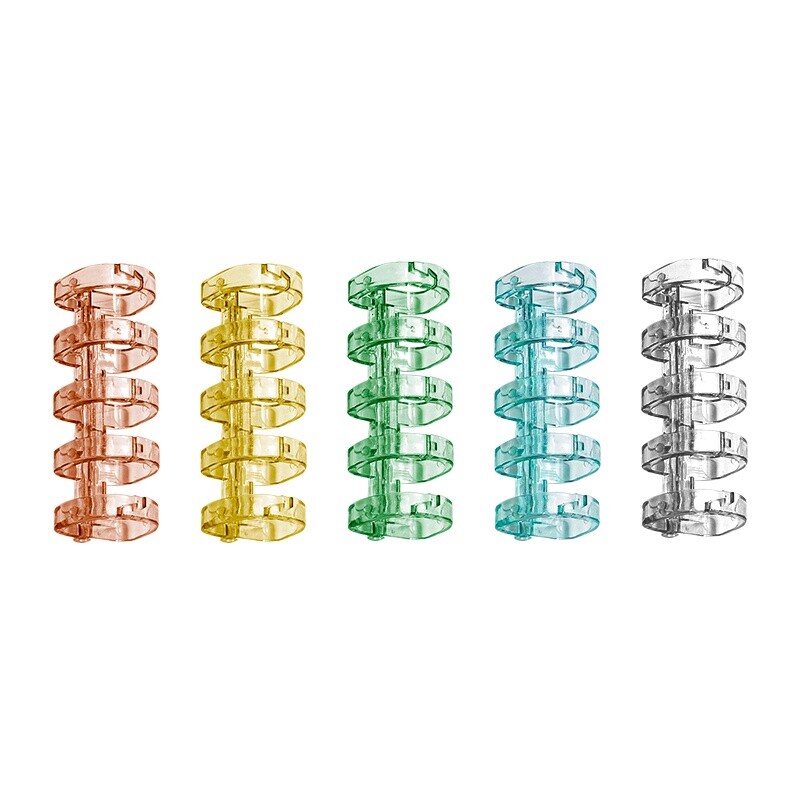 10 bucăți cu 5 găuri, cu inele din plastic, A5/B5, pentru caiete de papetărie