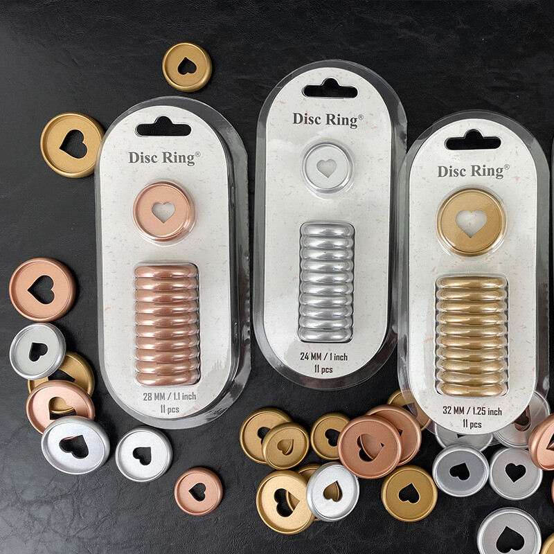 11 tk Sülearvuti rinnaköitja plaanija ketas köitmine seente auk Köitmiskettad Sideained seente plastikust rõngaste plaanija sõrmused süda