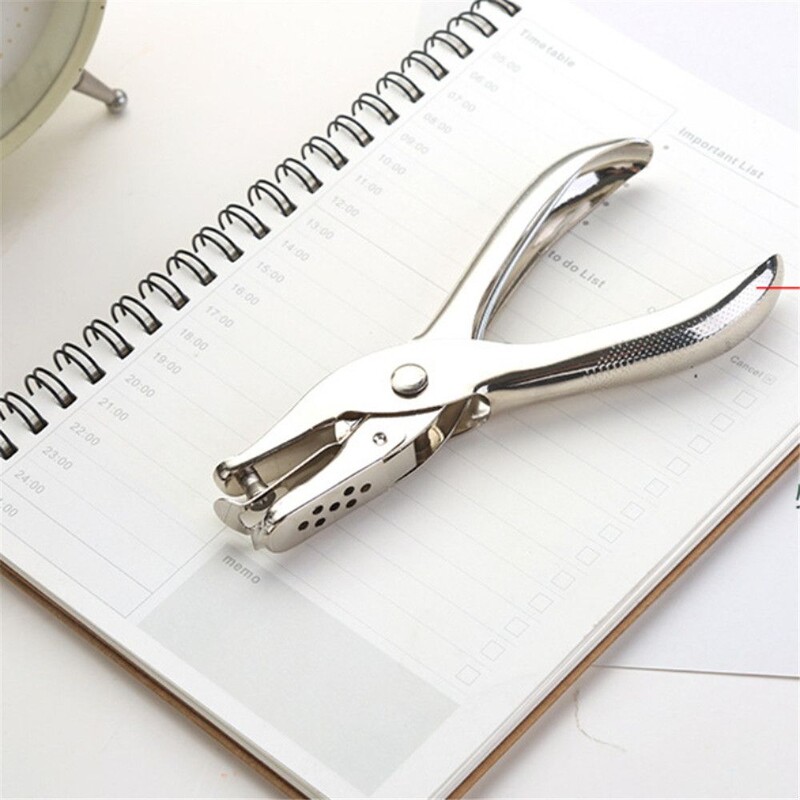 6 mm Диаметър на порите Ръчна перфоратор за хартия за скрапбукинг Бижута Обеци Колие Инструмент за отвор на карта Метален перфоратор за една дупка