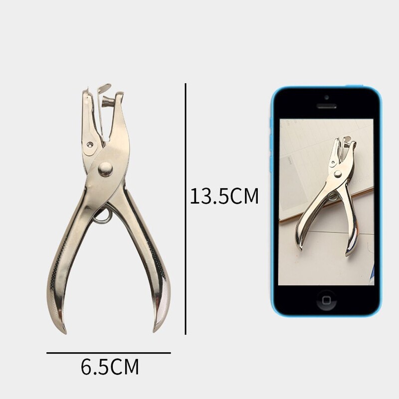 6 mm Диаметър на порите Ръчна перфоратор за хартия за скрапбукинг Бижута Обеци Колие Инструмент за отвор на карта Метален перфоратор за една дупка