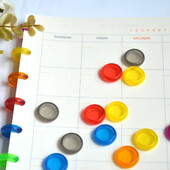 12 komada 18 mm plastični prsten za uvez knjige u obliku gljive s rupom za disk za A5A6 Happy Planner Prstenovi za uvez, pribor za uvez za spomenare