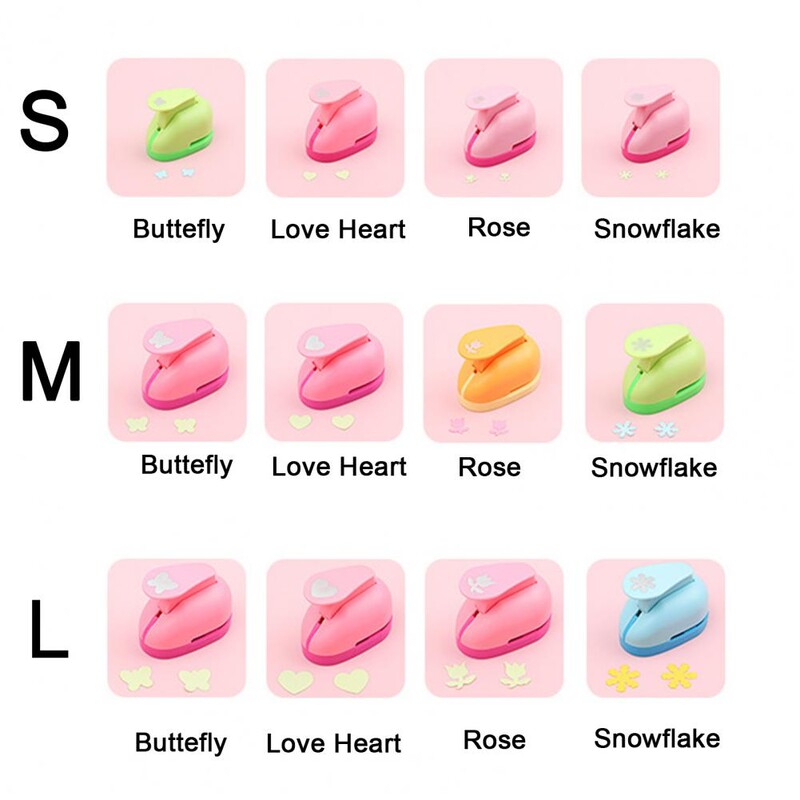 Reljefinis įrenginys Iškarpų albumo rankdarbių svirties perforavimo drugelis/snaigė/meilės širdelė/rožės formos rankų darbo popieriaus perforavimo formos įspaudimas