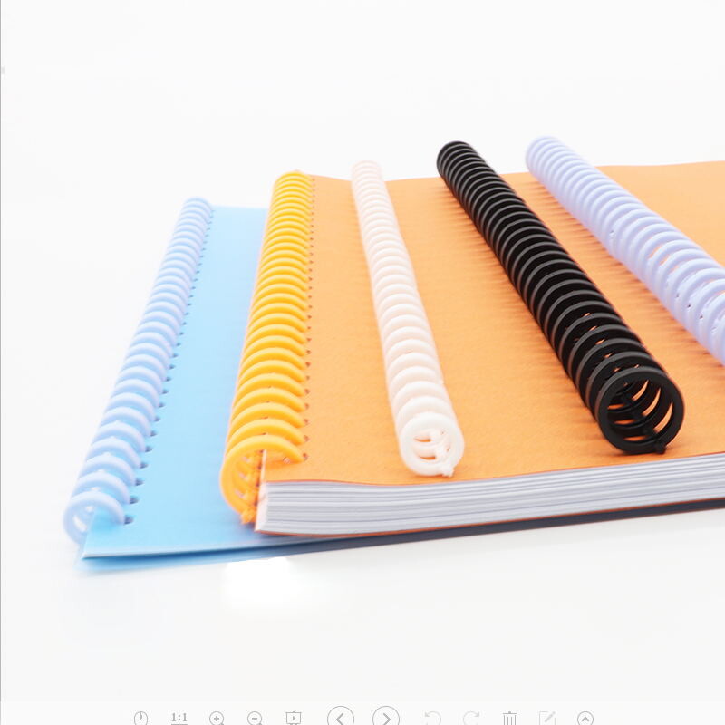 Naujas 30 skylių skylės skersmuo 14 mm permatomas spalvingas rišamasis žiedas plastikinis surišamasis žiedas biuro reikmenys „pasidaryk pats“ akyta ritė