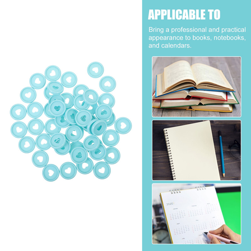 50 buc. Buton de legare pentru orificii ciuperci. Aprovizionarea caietului pentru planificator. Instrument rotund. Discuri de plastic. Catarame de schimb pentru birou.