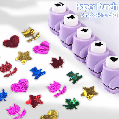 Mini Scrapbook Punches Rankų darbo pjaustytuvai Craft Calico Printing DIY Gėlių popierius Rankdarbiai Punch Hole Puncher Perforatorius