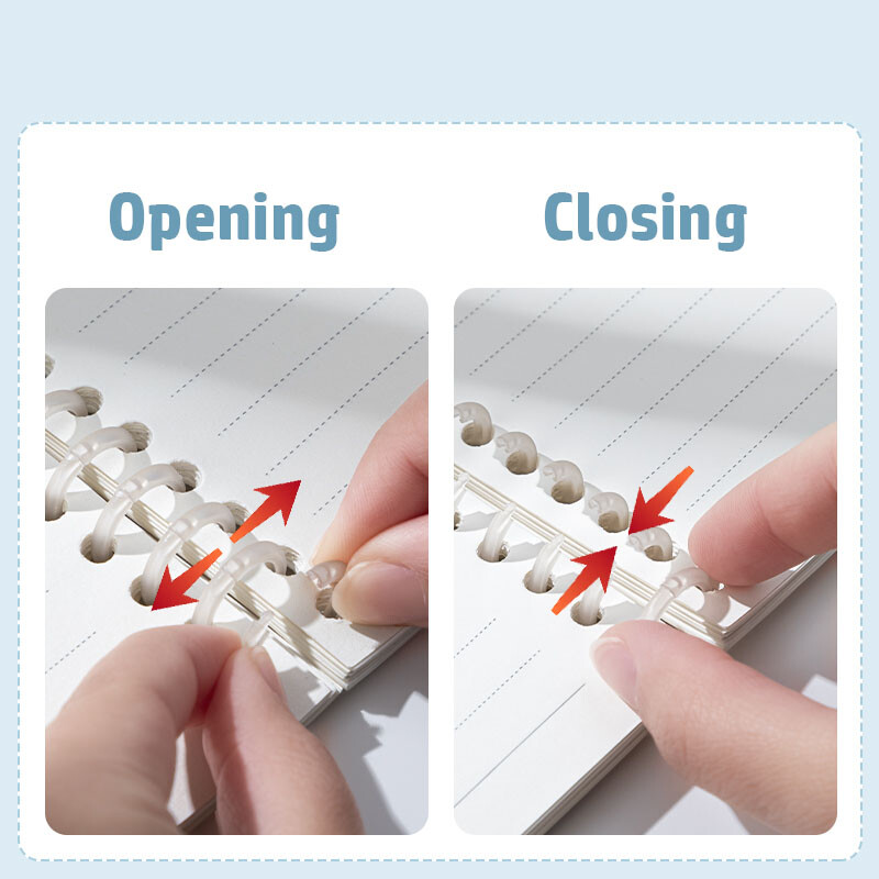 10 vnt Laisvų lapų popieriaus segimo žiedo segtukas Laisvų lapų žiedas permatomas knygos žiedas ritė plastikinis žiedas nešiojamųjų kompiuterių segtuvų segtuvų segtukai