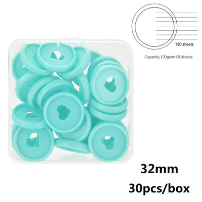 32 mm seeneauguga kettaköitmiskettad köitmisrõngad Macaron Color plastikust rõngas sülearvuti planeerija rõngasköitja köitmistarvikud